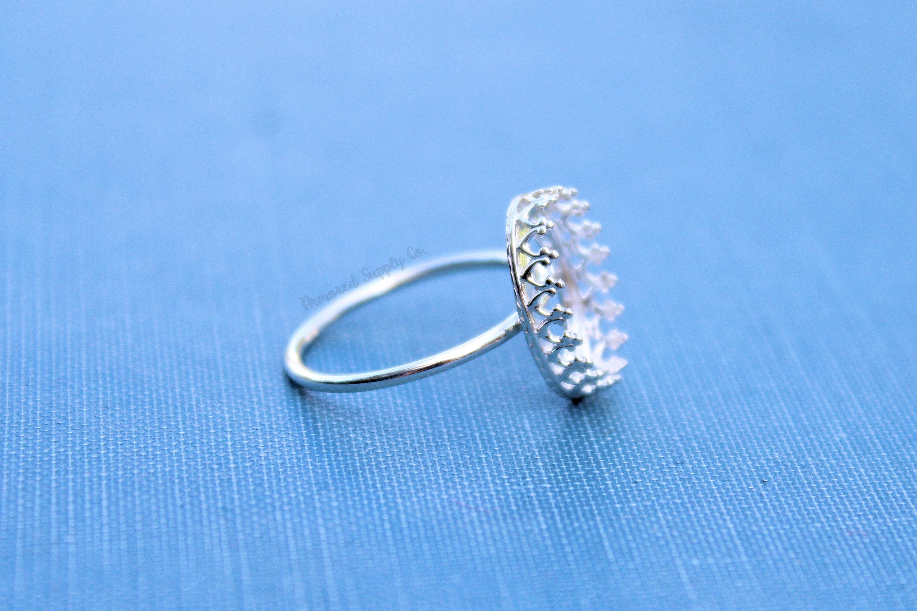 Oval 18x13 Crown Bezel Cup Ring blank, Oval Cabochon, Resin Glue Pad Breast Milk, DIY jewelry supplies, build your ring, wholesale jewelry