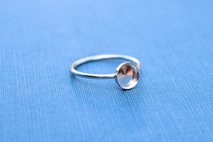7mm Bezel Cup Ring blank, Round Cabochon, Cab Resin Glue Pad Breast Milk, DIY jewelry supplies, build your ring, wholesale jewelry, diy ring