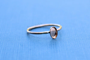 Gold Filled Oval 7x5mm Bezel Cup Ring blank, Cabochon, Cab Breast Milk, DIY jewelry supplies, build your ring, wholesale jewelry, diy ring