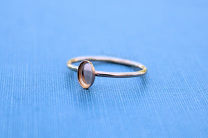 Gold Filled Oval 7x5mm Bezel Cup Ring blank, Cabochon, Cab Breast Milk, DIY jewelry supplies, build your ring, wholesale jewelry, diy ring