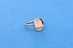 Gold Filled Oval 10x8mm Bezel Cup Ring blank, Cabochon, Cab Breast Milk, DIY jewelry supplies, build your ring, wholesale jewelry, diy ring