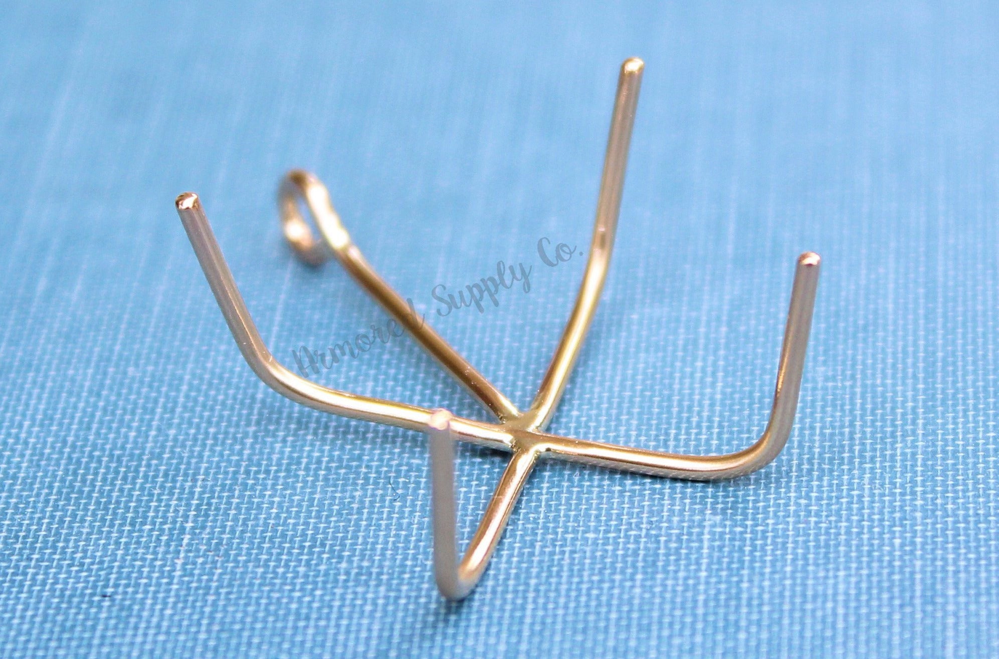 Gold Filled 4 Prong Claw Raw Stone Pendant Blank, Wholesale Blanks, Rose Gold Pendant, Pendant, DIY Jewelry, Gold Blank, Jewelry Supplies