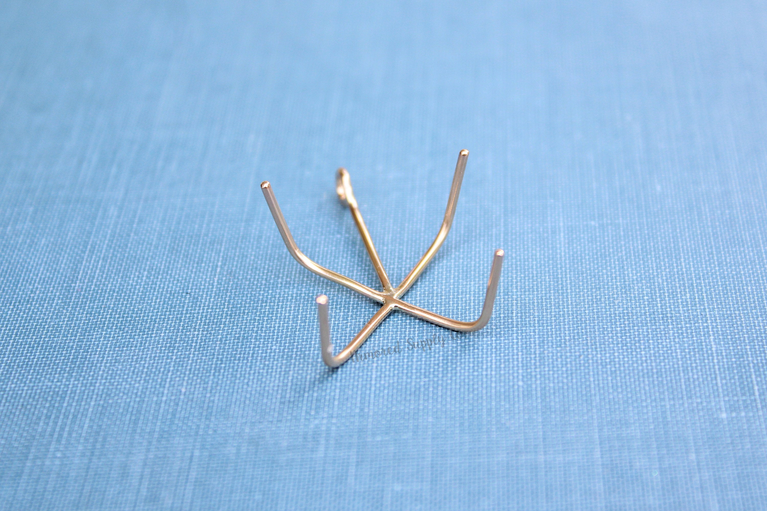 Gold Filled 4 Prong Claw Raw Stone Pendant Blank, Wholesale Blanks, Rose Gold Pendant, Pendant, DIY Jewelry, Gold Blank, Jewelry Supplies