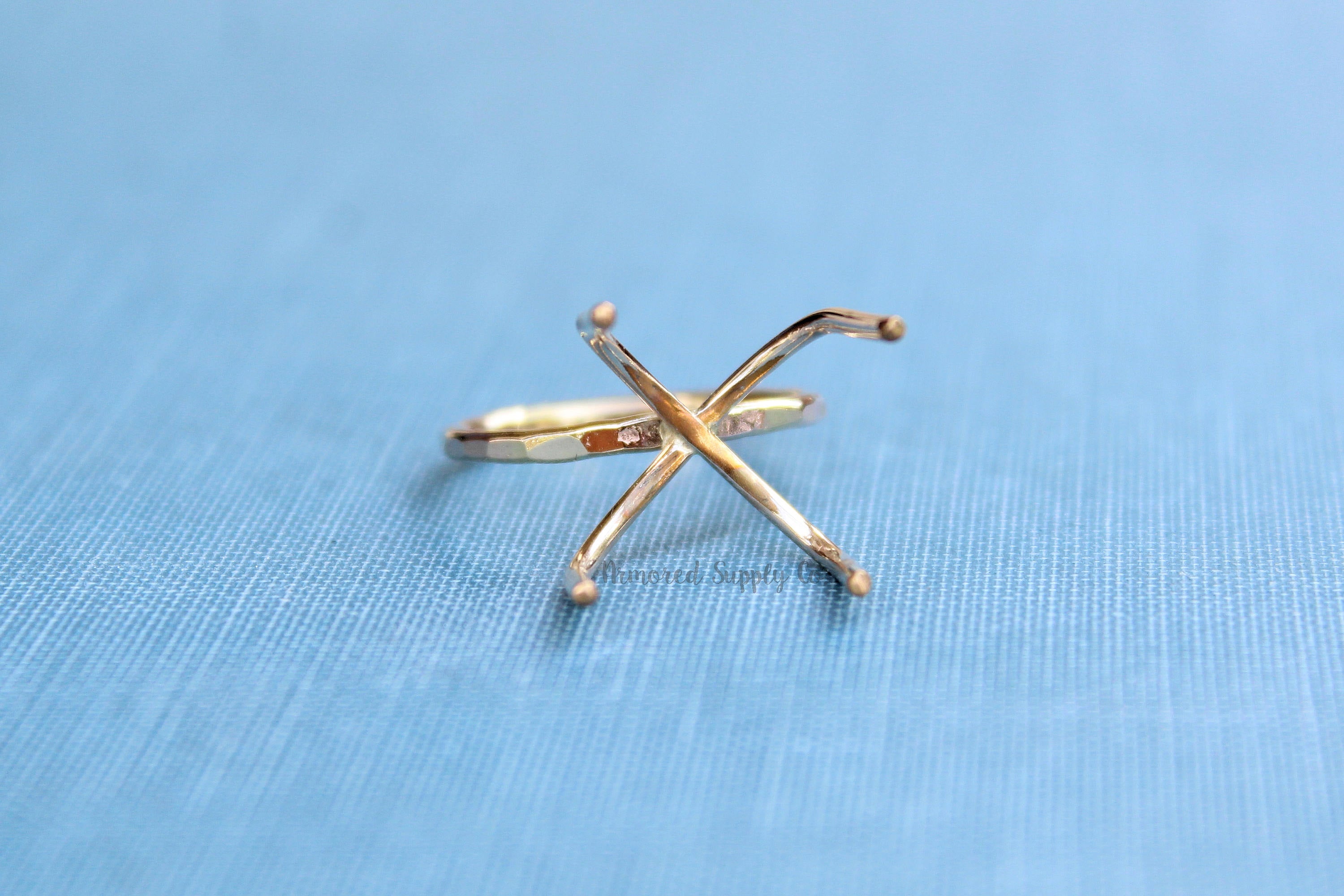 Gold Filled 4 Prong Raw Stone Ring, Claw Prong Ring Blank, Wholesale Ring, Gold Band Ring, DIY Jewelry, Rose Gold Blank, Jewelry Supplies