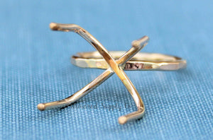 Gold Filled 4 Prong Raw Stone Ring, Claw Prong Ring Blank, Wholesale Ring, Gold Band Ring, DIY Jewelry, Rose Gold Blank, Jewelry Supplies