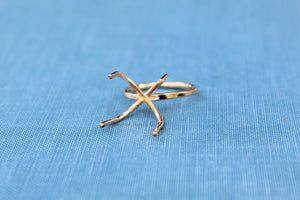 Gold Filled 4 Prong Raw Stone Ring, Claw Prong Ring Blank, Wholesale Ring, Gold Band Ring, DIY Jewelry, Rose Gold Blank, Jewelry Supplies