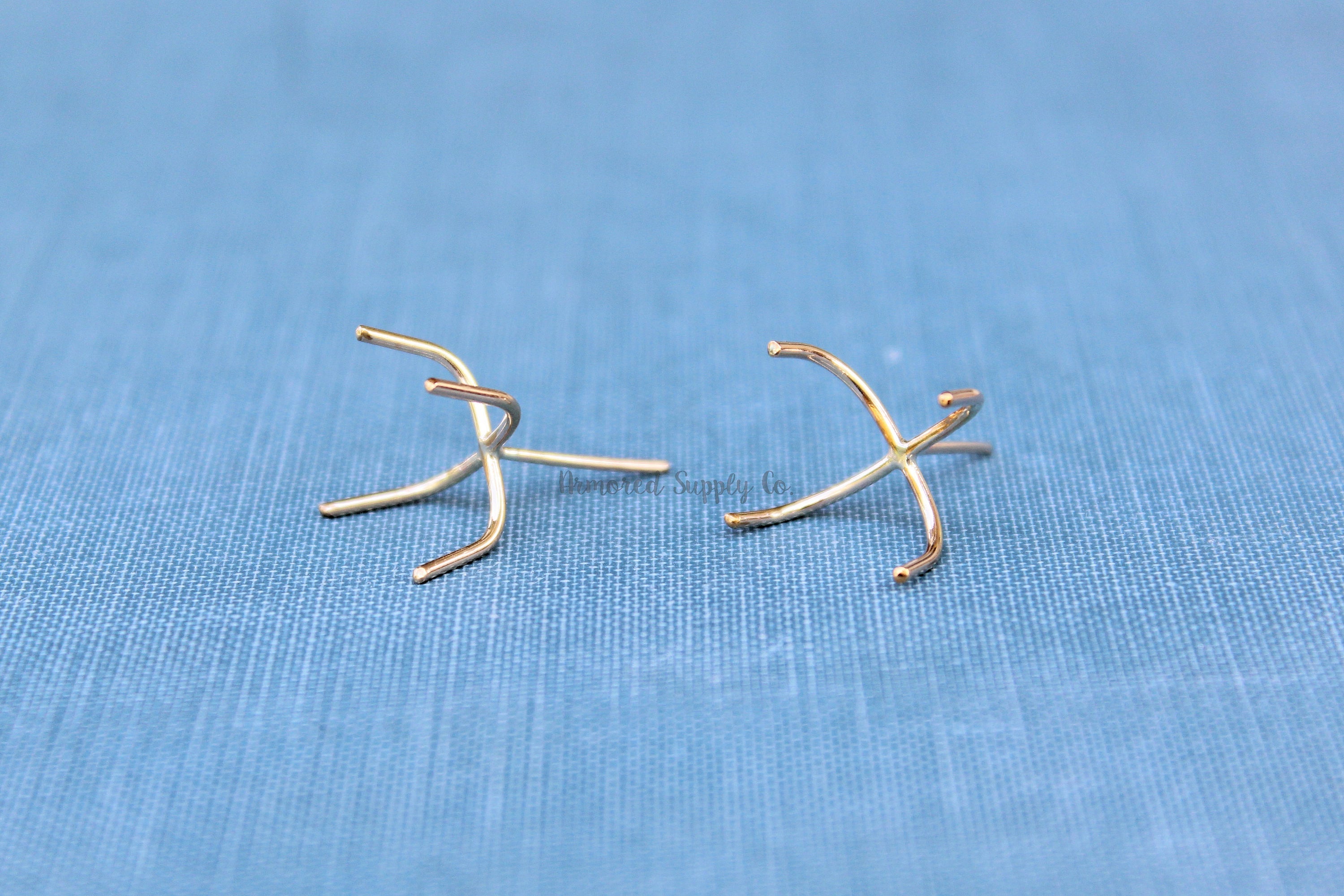 3 Pairs Sterling Silver Stud Post Claw Earring Blanks Handmade Earring Wire  DIY Earring Supplies Great for Gemstone Stud Earrings Making