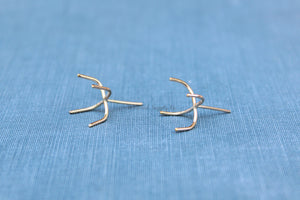 Gold Claw Prong Raw Stone Stud Earring Blanks, 4 Prong Setting, Wholesale Blanks, Gold Raw Stones, DIY Jewelry, Blanks, Jewelry Supplies
