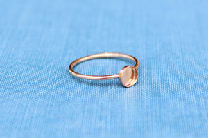 Rose Gold Filled 5mm Bezel Cup Ring blank, Round Cabochon, Breast Milk, DIY jewelry supplies, build your ring, wholesale jewelry, diy ring