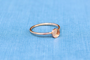 Rose Gold Filled 3mm Bezel Cup Ring blank, Round Cabochon, Breast Milk, DIY jewelry supplies, build your ring, wholesale jewelry, diy ring