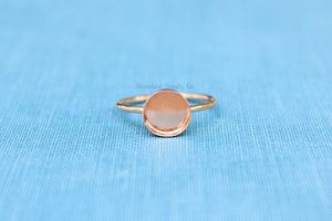 Rose Gold Filled 8mm Bezel Cup Ring blank, Round Cabochon, Breast Milk, DIY jewelry supplies, build your ring, wholesale jewelry, diy ring