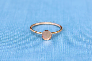 Rose Gold Filled 3mm Bezel Cup Ring blank, Round Cabochon, Breast Milk, DIY jewelry supplies, build your ring, wholesale jewelry, diy ring