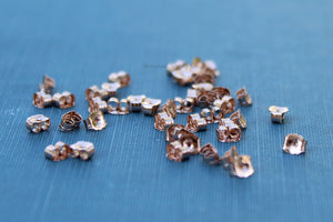 Rose Gold-filled Ear Nuts, Earring Backs, Earring backing, Wholesale Blanks, Gold Earrings, Make Earrings, DIY Jewelry, Jewelry Supplies