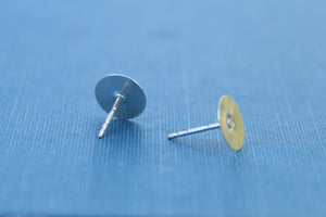 Sterling Silver 6mm Pad Post Earrings, Silver Earring Pads, Earring Disc, Wholesale Blanks, Disk Earrings, DIY Jewelry, Jewelry Supplies