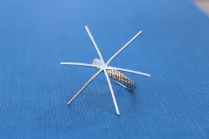 Claw Prong Spiral Ring Blank, Raw Stone Ring, Wholesale Ring, Silver Band Ring, Design Your Ring, DIY Jewelry, Ring Blanks, Jewelry Supplies