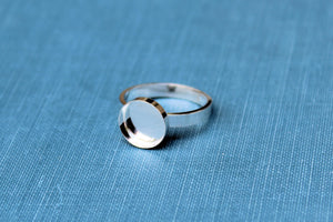 16mm Bezel Cup Ring blank Style #3, Round Cabochon, Glue Pad Breast Milk, DIY jewelry supplies, build your ring, wholesale jewelry, diy ring