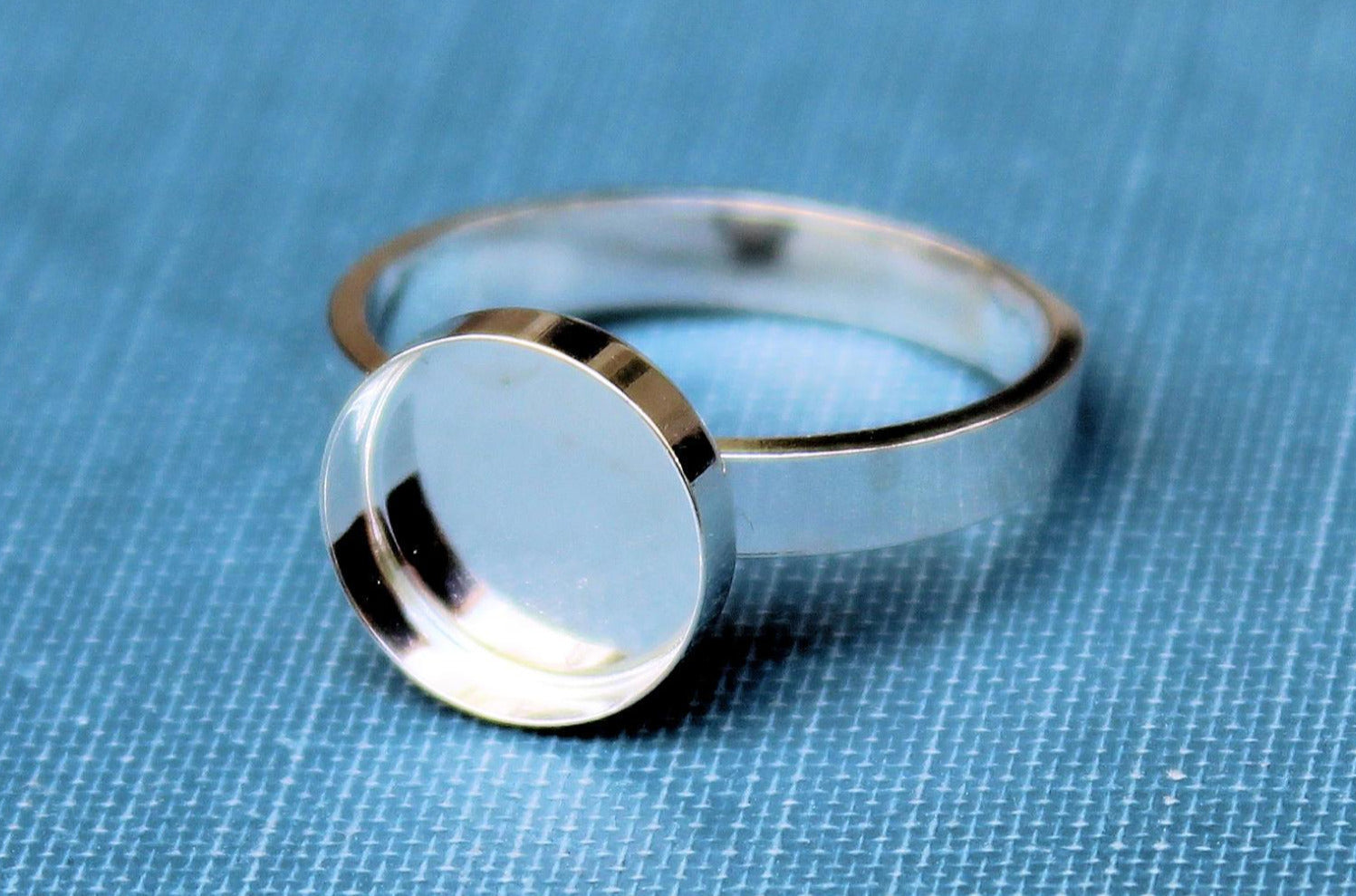 12mm Bezel Cup Ring blank Style #3, Round Cabochon, Glue Pad Breast Milk, DIY jewelry supplies, build your ring, wholesale jewelry, diy ring