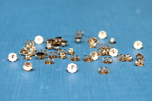 Yellow Gold-filled Ear Nuts, Earring Backs, Earring backing, Wholesale Blanks, Silver Earrings, Make Earrings, DIY Jewelry, Jewelry Supplies