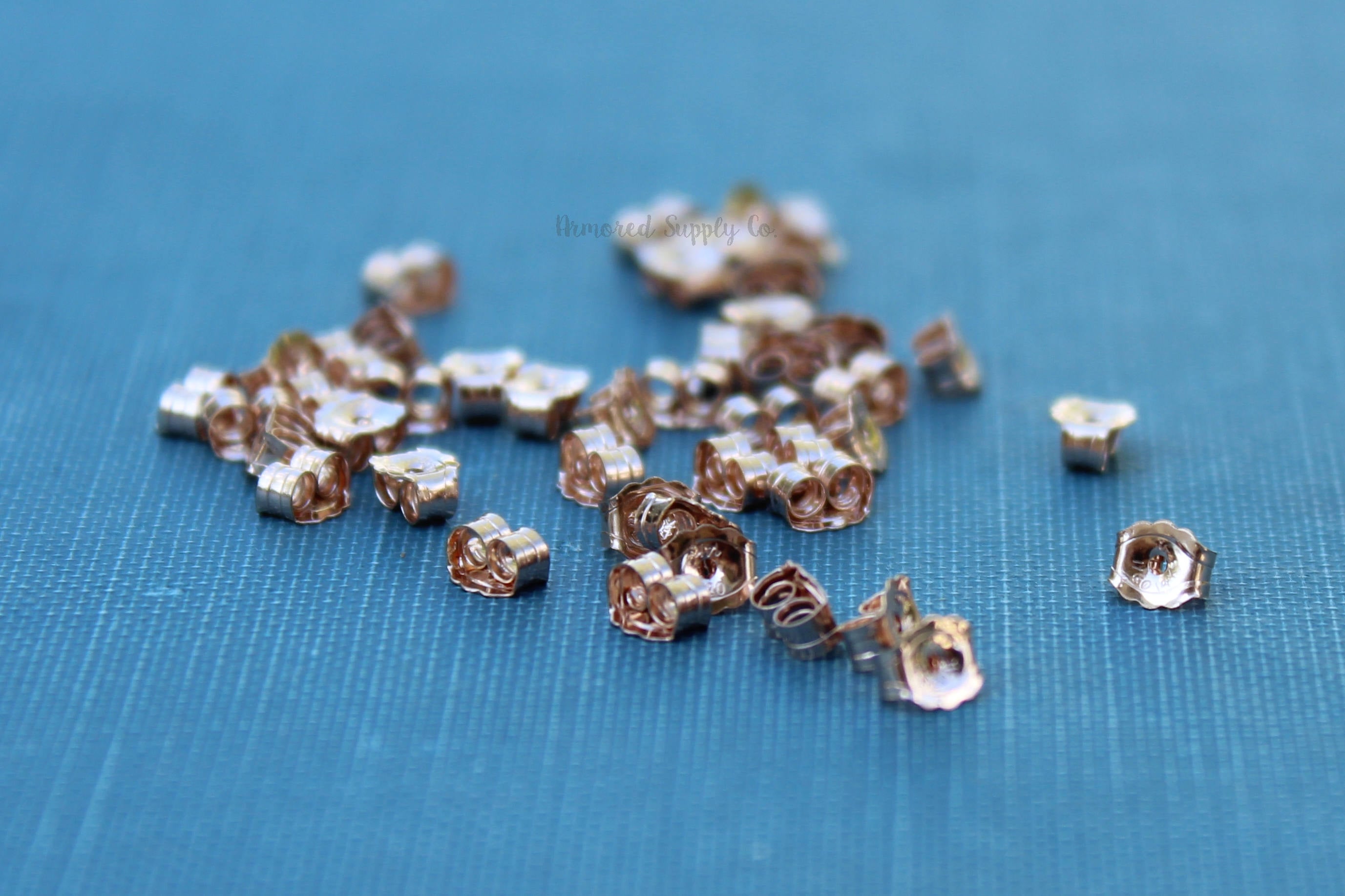 Rose Gold-filled Ear Nuts, Earring Backs, Earring backing, Wholesale Blanks, Gold Earrings, Make Earrings, DIY Jewelry, Jewelry Supplies