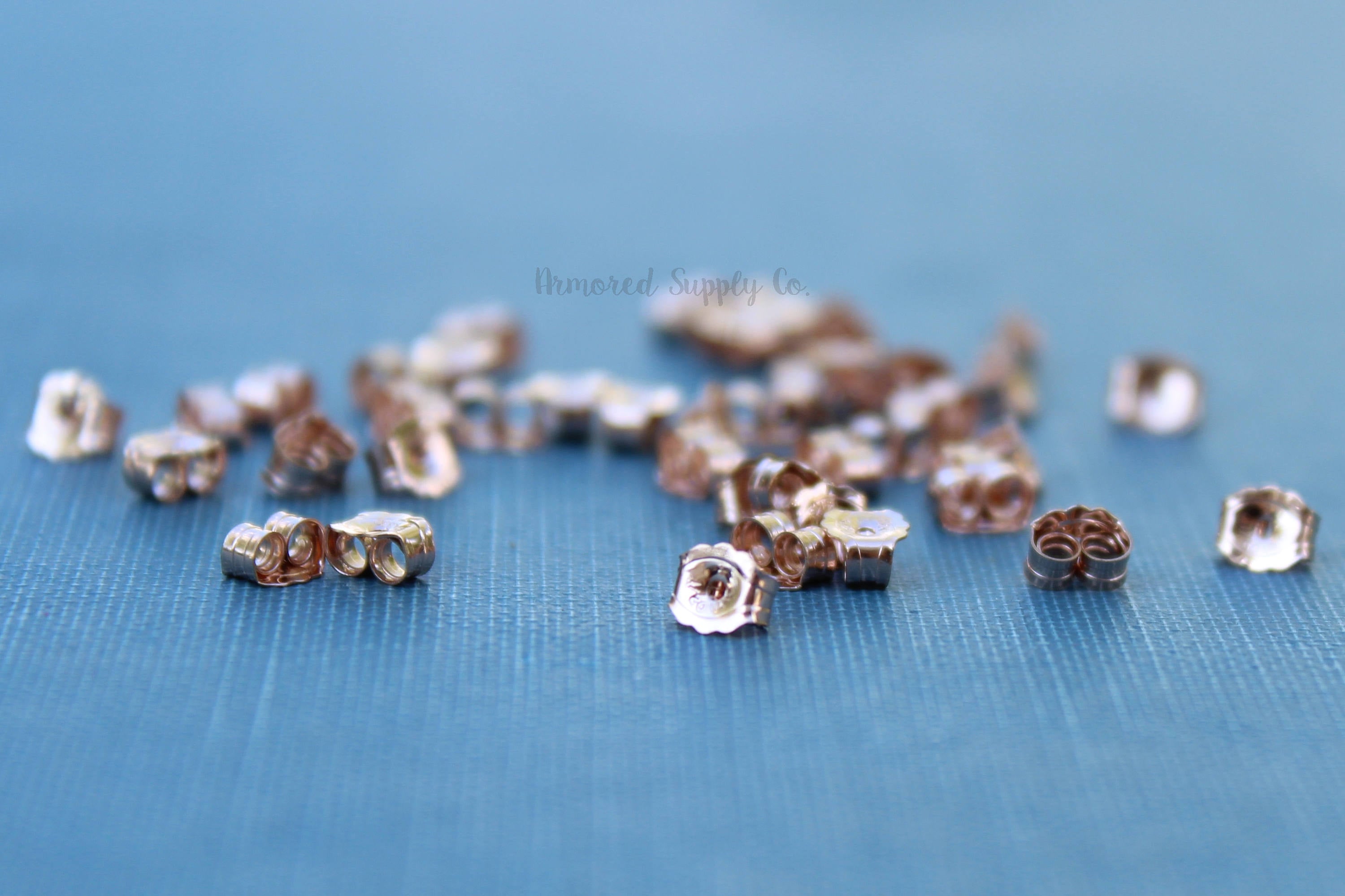 Rose Gold-filled Ear Nuts, Earring Backs, Earring backing, Wholesale Blanks, Gold Earrings, Make Earrings, DIY Jewelry, Jewelry Supplies