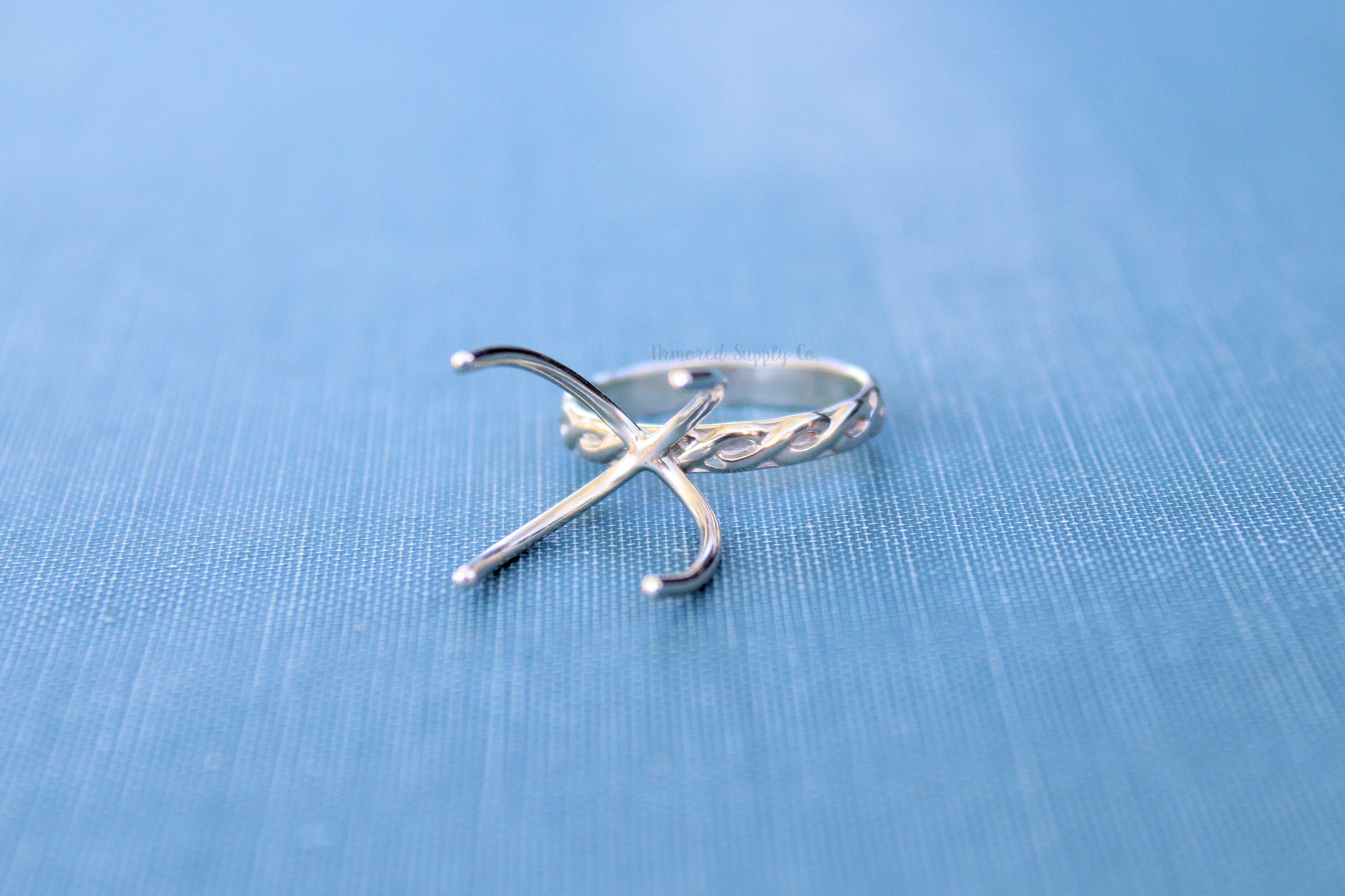 Infinity Claw Prong Ring Blank, Raw Stone Claw Ring Setting, Celtic Ring, Wholesale Ring, Design Your Ring, DIY Jewelry, Jewelry Supplies