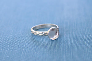 Celtic Infinity Bezel Cup Ring blank, Round Cabochon, Cabochon, Resin Pad, DIY jewelry supplies, build your ring, wholesale jewelry 6mm 8mm