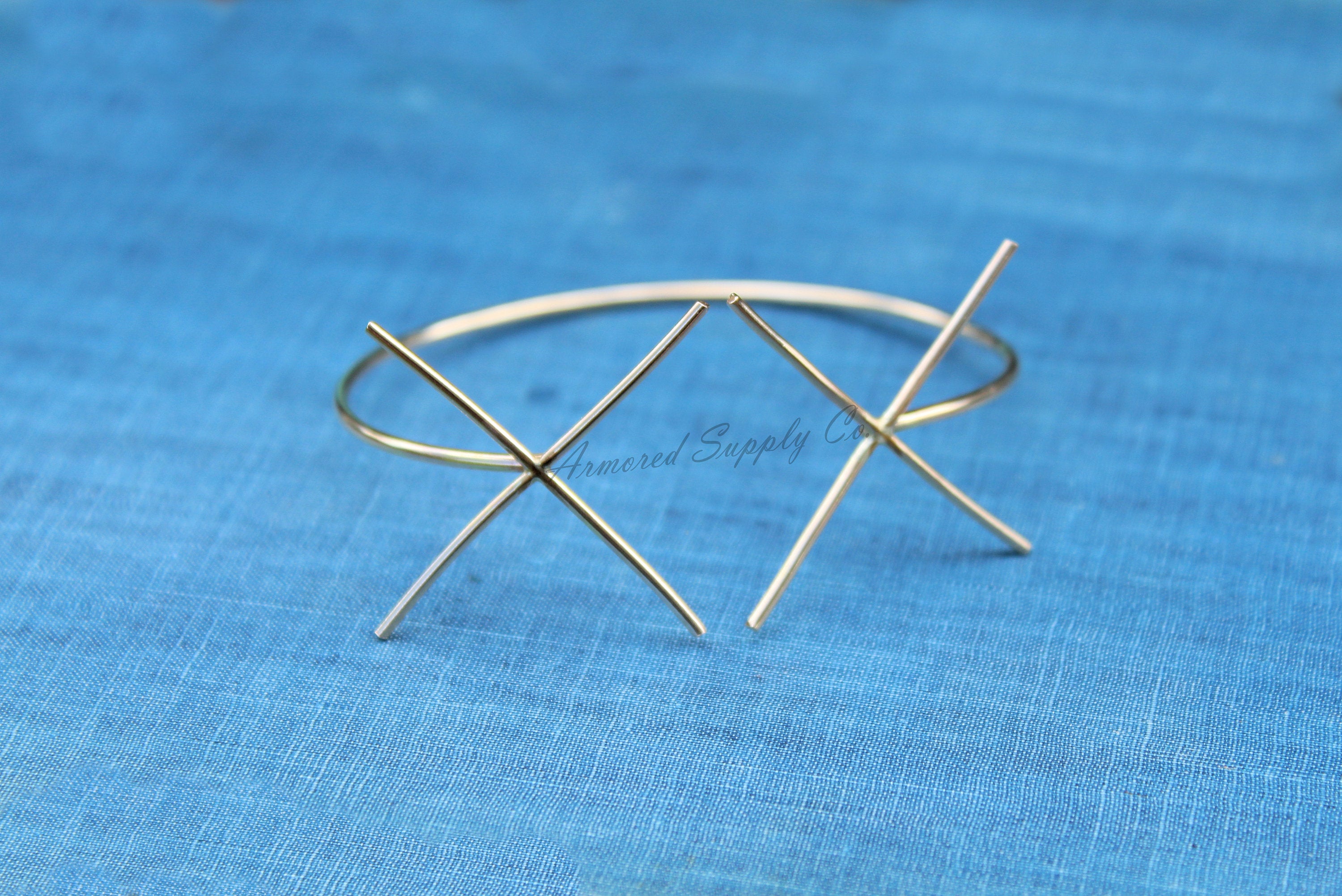 Gold Double Claw Prong Raw Stone Bracelet Blank, 4 Prong Setting, Wholesale Blanks, Stone Bracelet, DIY Jewelry, Gold Cuff, Jewelry Supplies