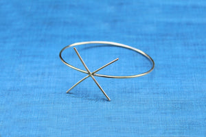 Gold Claw Prong Raw Stone Bracelet Blank, 4 Prong Setting, Wholesale Blanks, Gold Bangle, DIY Jewelry, Silver Blanks, Jewelry Supplies