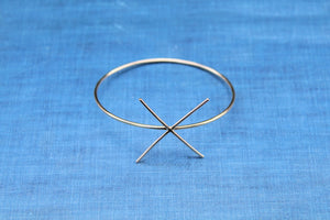 Gold Claw Prong Raw Stone Bracelet Blank, 4 Prong Setting, Wholesale Blanks, Gold Bangle, DIY Jewelry, Silver Blanks, Jewelry Supplies