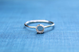 Silver 4mm Crown Bezel Cup Ring blank, Round Cabochon, Resin Glue Pad Breast Milk, DIY jewelry supplies, build your ring, wholesale jewelry