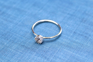 Silver 4mm Crown Bezel Cup Ring blank, Round Cabochon, Resin Glue Pad Breast Milk, DIY jewelry supplies, build your ring, wholesale jewelry