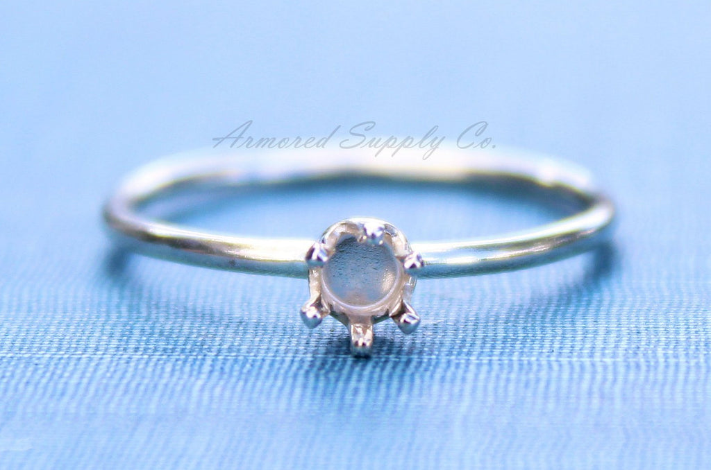 3mm Snap-in Bezel Ring blank, Faceted Ring, Faceted Stone Setting Ring, DIY jewelry supplies, build your ring, wholesale jewelry, diy ring