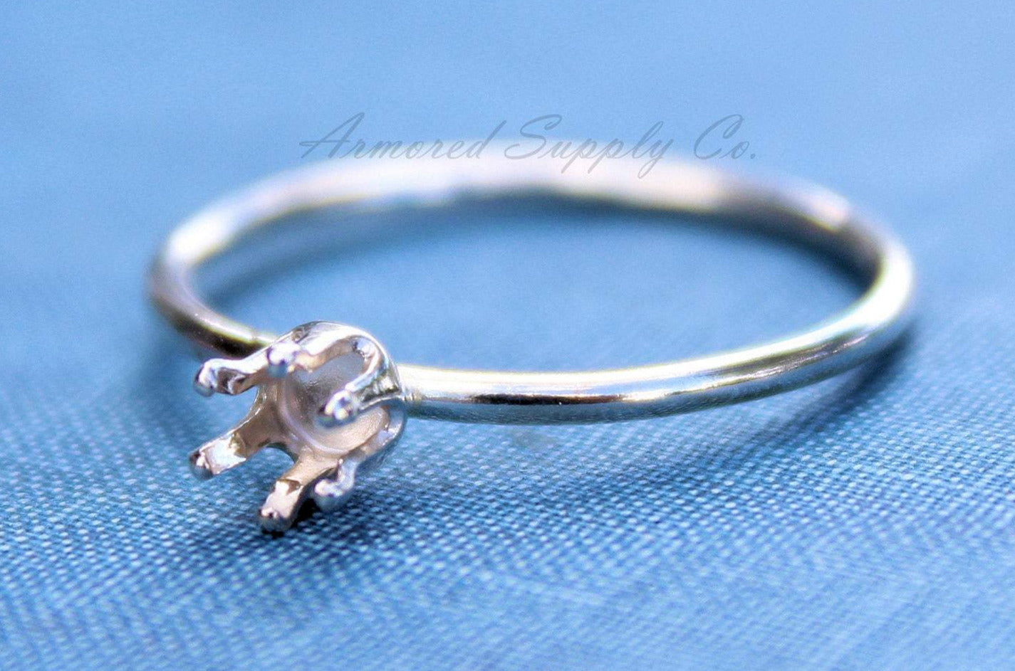 4mm Snap-in Bezel Ring blank, Faceted Ring, Faceted Stone Setting Ring, DIY jewelry supplies, build your ring, wholesale jewelry, diy ring