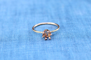 Gold Filled 4mm Snap-in Bezel Ring blank, Faceted Stone Setting Ring, DIY jewelry supplies, build your ring, wholesale jewelry, diy rings