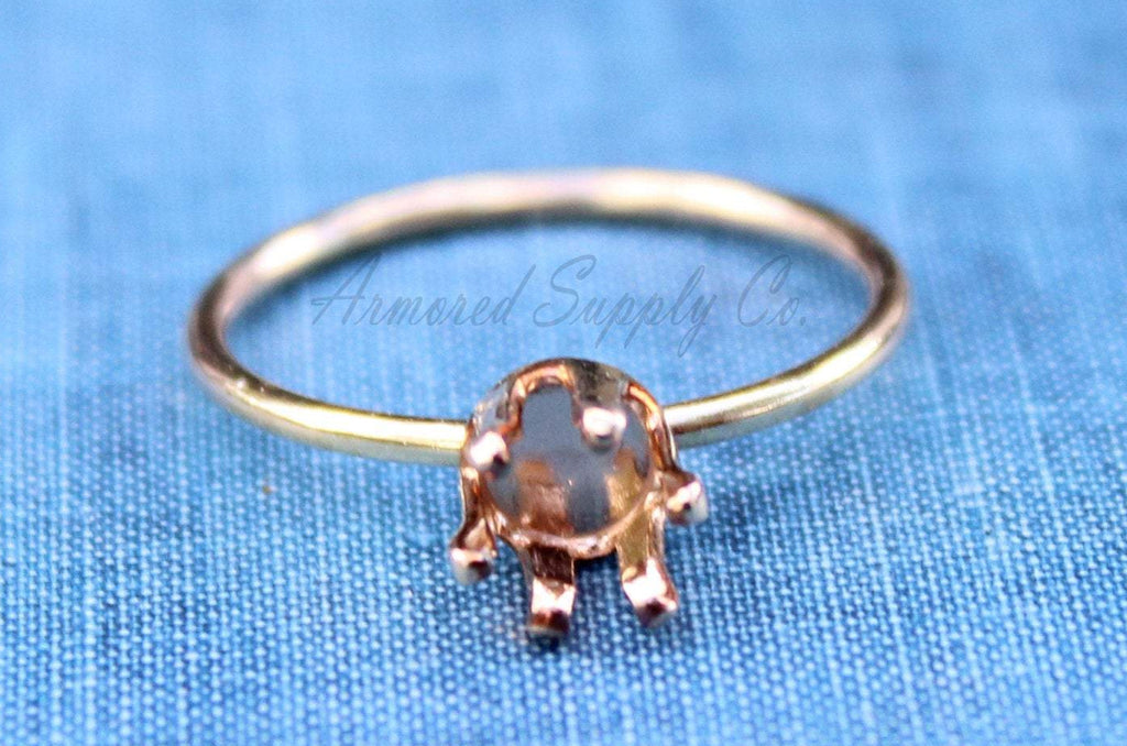 Gold Filled 5mm Snap-in Bezel Ring blank, Faceted Stone Setting Ring, DIY jewelry supplies, build your ring, wholesale jewelry, diy rings