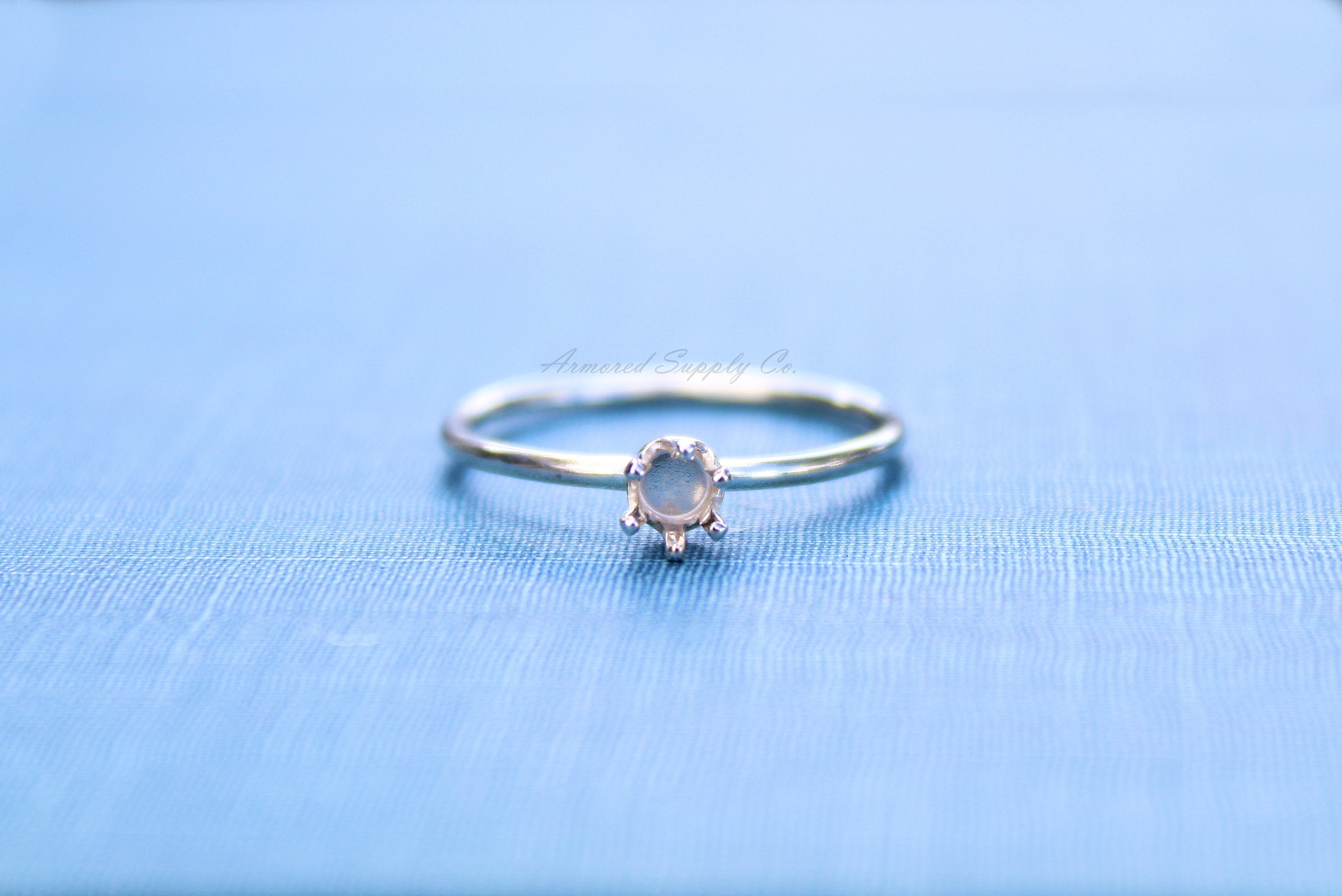 5mm Snap-in Bezel Ring blank, Faceted Ring, Faceted Stone Setting Ring, DIY jewelry supplies, build your ring, wholesale jewelry, diy ring