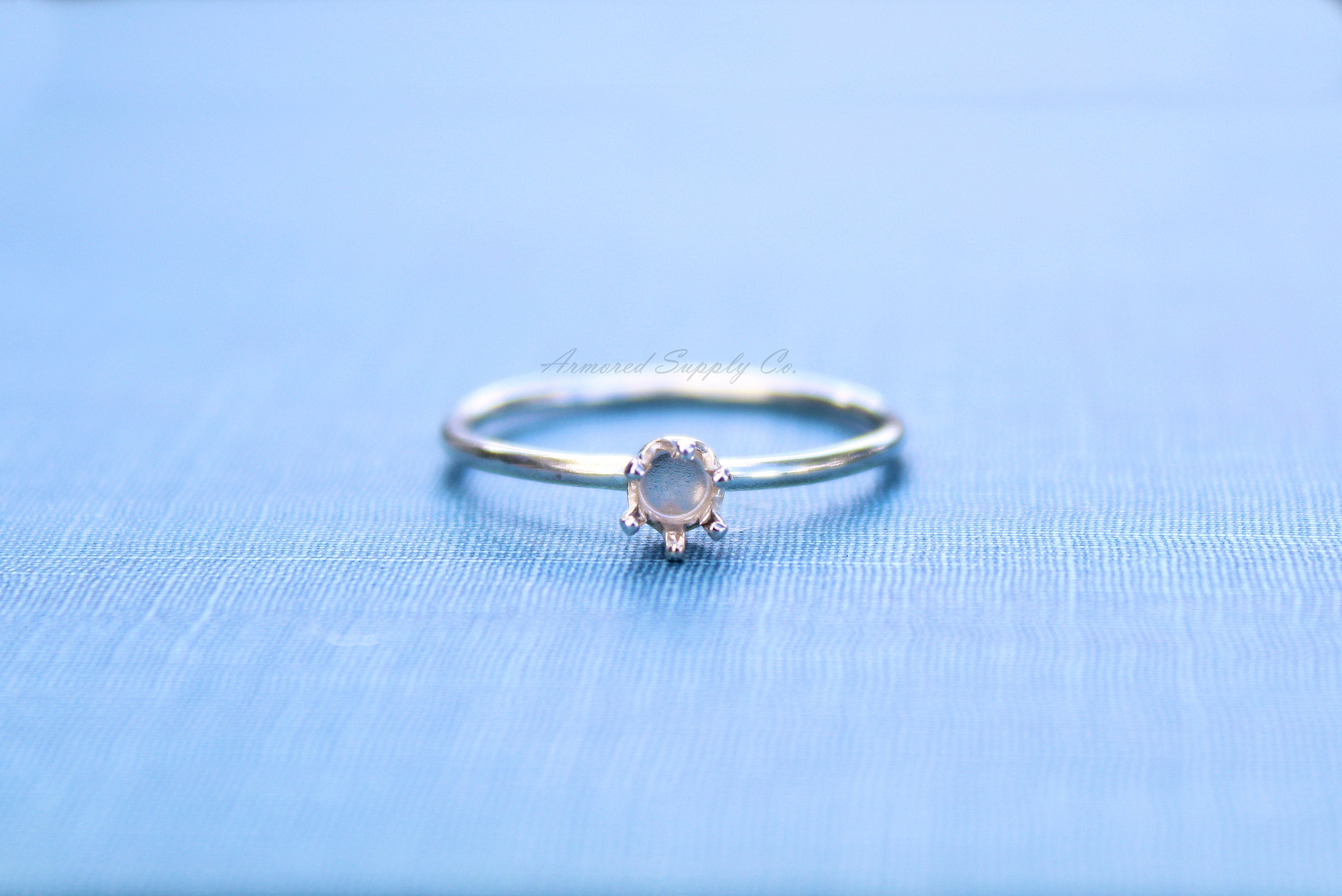 6mm Snap-in Bezel Ring blank, Faceted Ring, Faceted Stone Setting Ring, DIY jewelry supplies, build your ring, wholesale jewelry, diy ring
