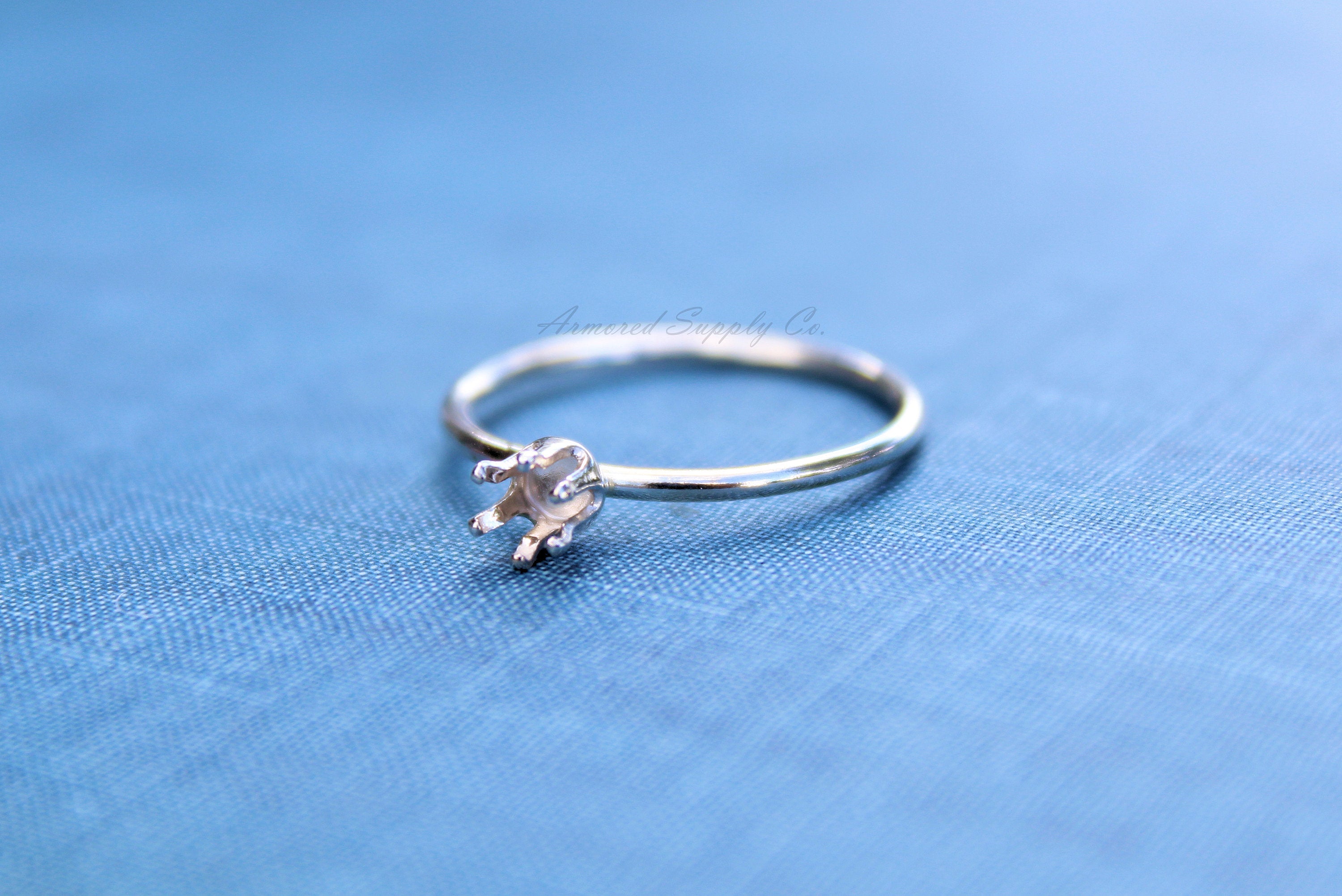 6mm Snap-in Bezel Ring blank, Faceted Ring, Faceted Stone Setting Ring, DIY jewelry supplies, build your ring, wholesale jewelry, diy ring