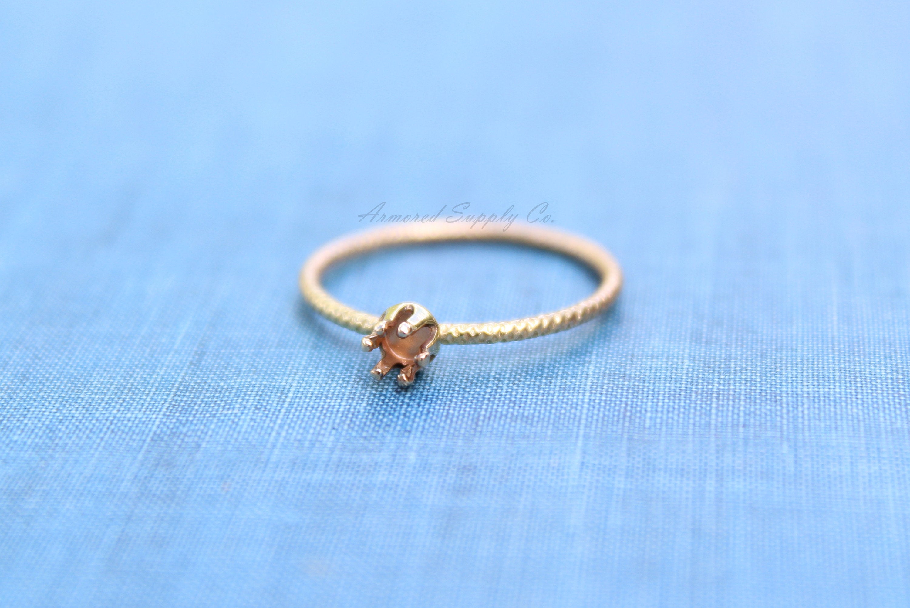Gold Filled 4mm Snap-in Bezel Ring blank, Faceted Stone Setting Ring, DIY jewelry supplies, build your ring, wholesale jewelry, diy rings
