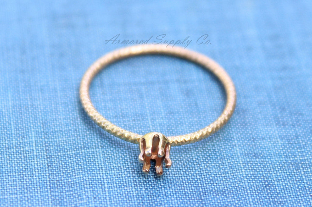 Gold Filled 3mm Snap-in Bezel Ring blank, Faceted Stone Setting Ring, DIY jewelry supplies, build your ring, wholesale jewelry, diy ring