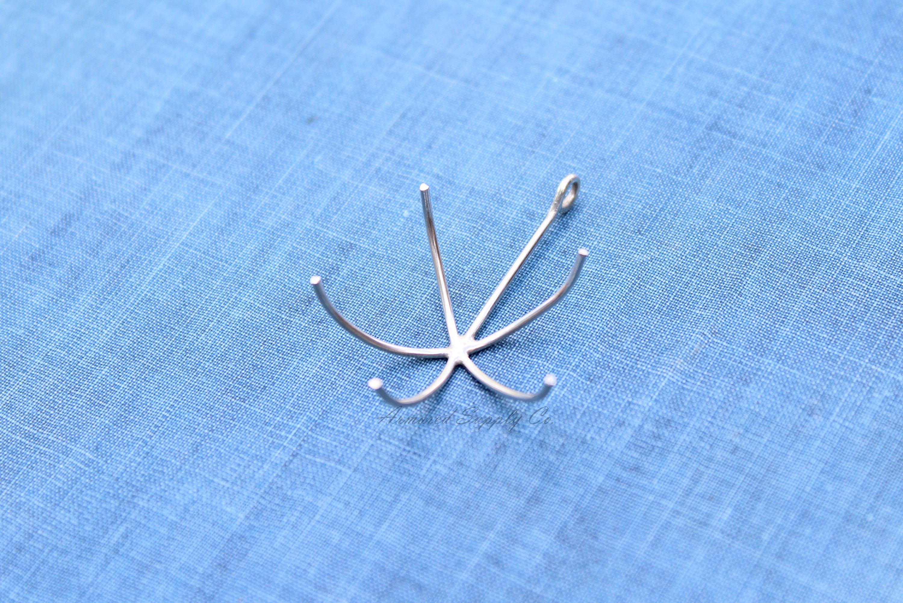Claw Raw Stone Pendant Blank, Silver 5 Prong, Wholesale Blanks, Silver Pendant, Raw Stones, DIY Jewelry, Silver Blanks, Jewelry Supplies