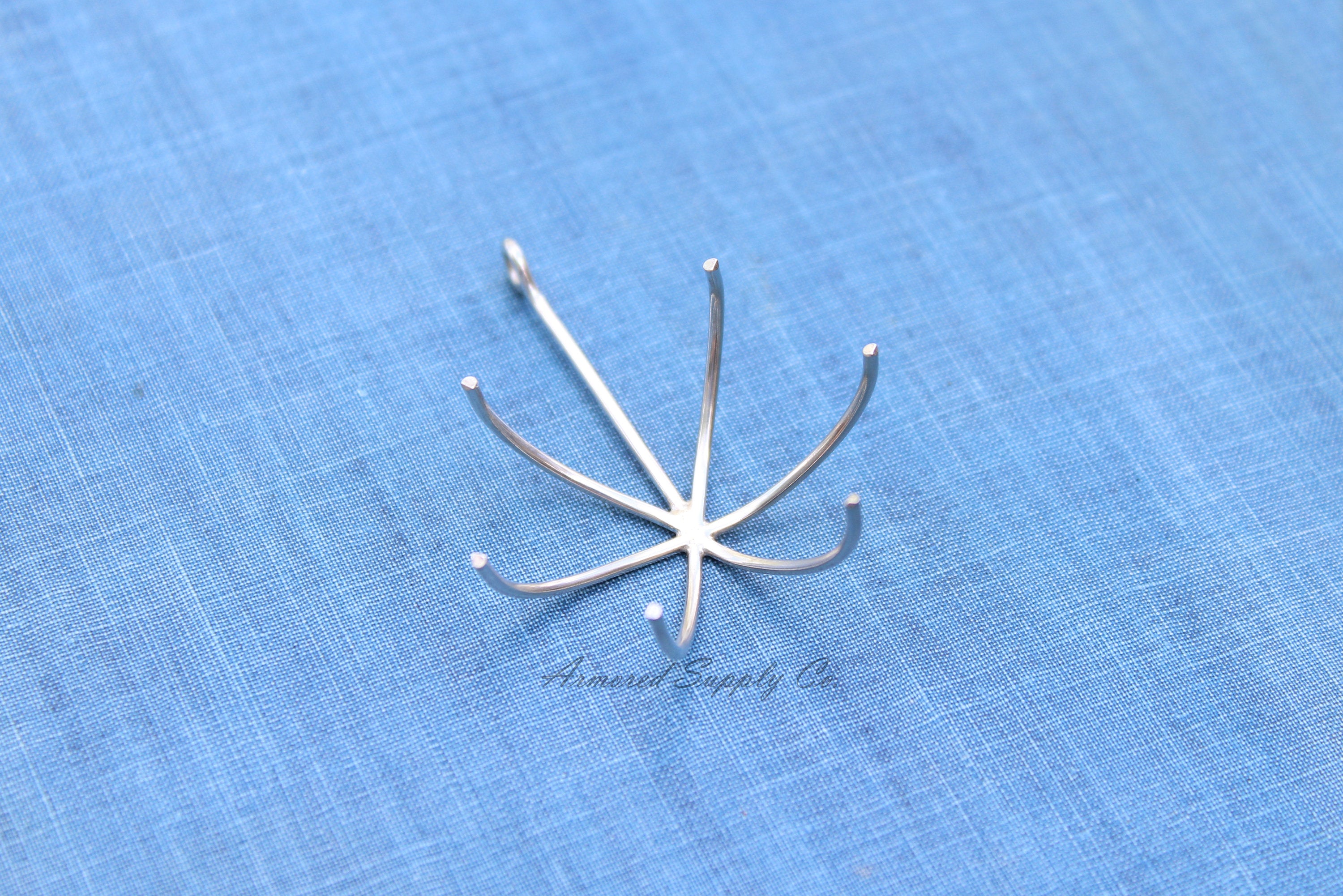 Claw Raw Stone Pendant Blank, Silver 6 Prong, Wholesale Blanks, Silver Pendant, Raw Stones, DIY Jewelry, Silver Blanks, Jewelry Supplies