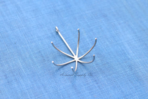 Claw Raw Stone Pendant Blank, Silver 6 Prong, Wholesale Blanks, Silver Pendant, Raw Stones, DIY Jewelry, Silver Blanks, Jewelry Supplies