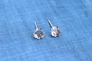 Silver Scalloped 6mm Stud Earring Blanks, Blank Stud Settings, Wholesale Blanks, Make Earrings, DIY Jewelry, Silver Blanks, Jewelry Supplies