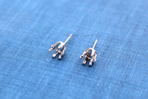 Silver 3mm Snap-in Bezel Raw Stone Stud Earring Blanks, Wholesale Blanks, Raw Stones Setting, DIY Jewelry, Silver Blanks, Jewelry Supplies