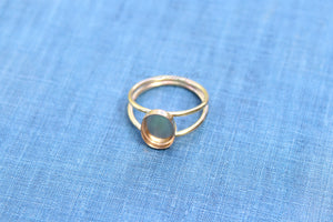 Gold Double Band Oval Bezel Cup Ring blank, Oval Cabochon, Oval Ring Blank, Oval Bezel, DIY jewelry supplies, wholesale jewelry, diy ring