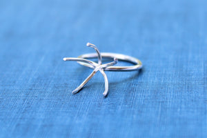 Claw Prong Ring Blank, 5 Prong Ring, Raw Stone Setting, Wholesale Ring, Design Your Ring, DIY Jewelry, Silver Ring Blanks, Jewelry Supplies