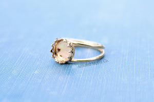 Gold Double Band 10mm Crown Bezel Ring blank, Gold Round Cabochon Setting, jewelry supplies, build your ring, wholesale jewelry, diy ring