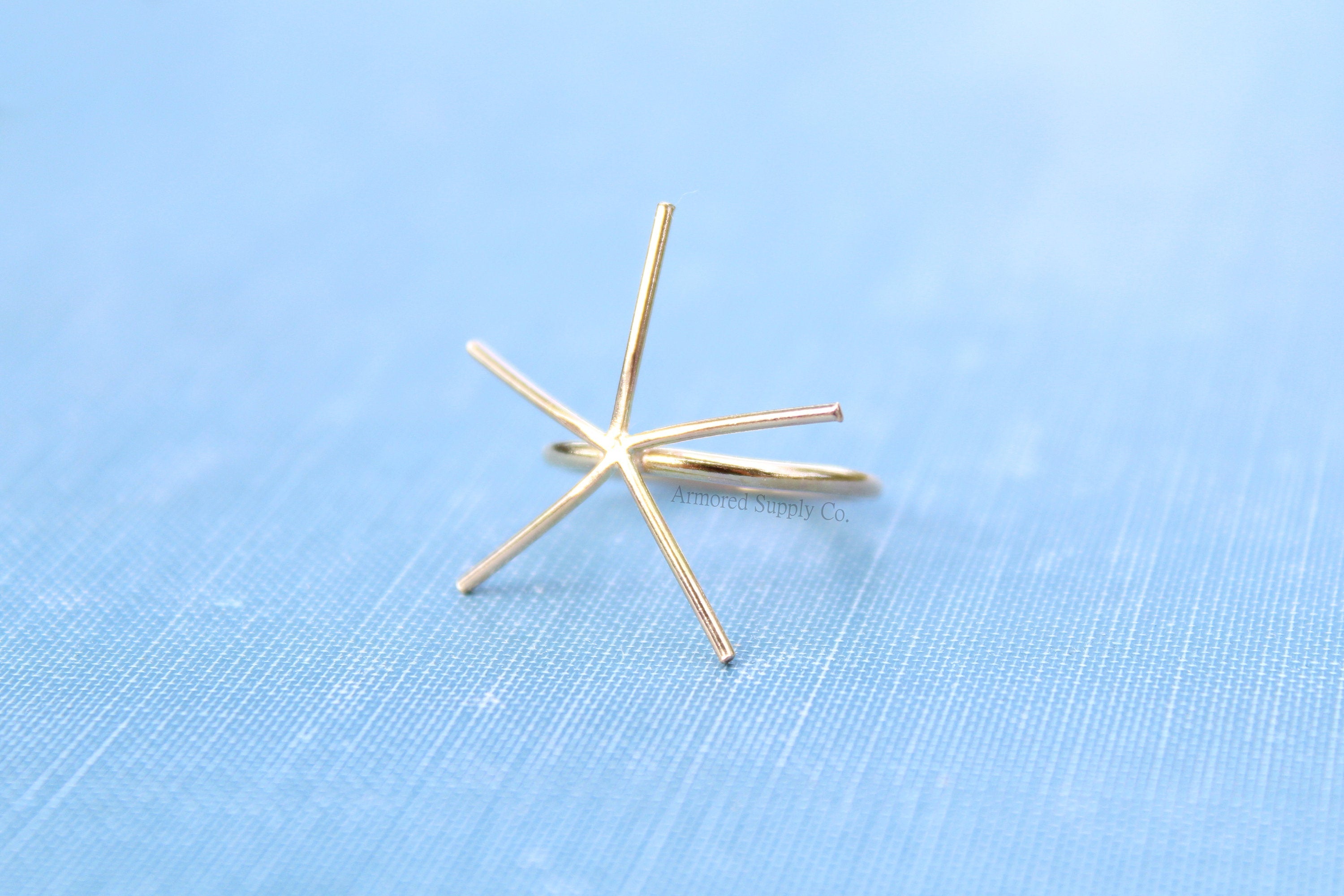 Gold 5 Prong Claw Ring, Raw Stone Ring, Claw Prong Ring Blank, Wholesale Ring, Gold Band Ring, DIY Jewelry, Rose Gold Blank, Jewelry Supply
