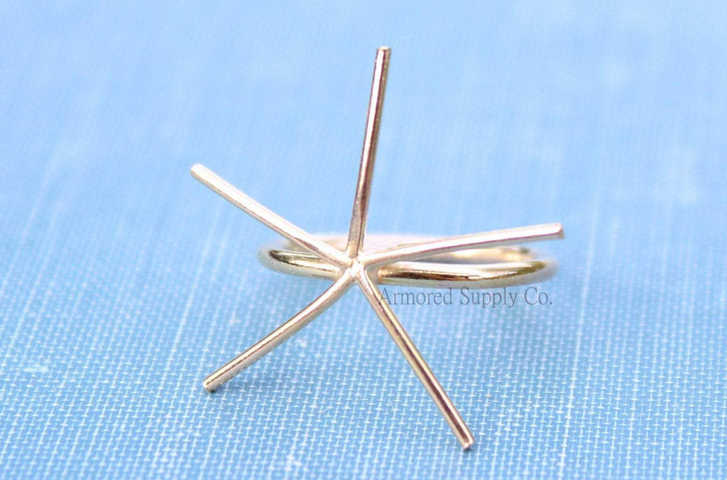 Gold 5 Prong Claw Ring, Raw Stone Ring, Claw Prong Ring Blank, Wholesale Ring, Gold Band Ring, DIY Jewelry, Rose Gold Blank, Jewelry Supply